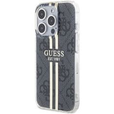 Guess GUESS etui za IPHONE 15 Pro GUHCP15LH4PSEGK (4G Gold Stripe) črn