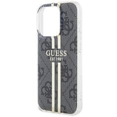 Guess GUESS etui za IPHONE 15 Pro GUHCP15LH4PSEGK (4G Gold Stripe) črn