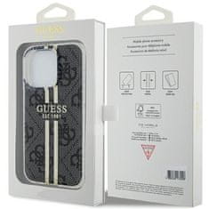 Guess GUESS etui za IPHONE 15 Pro GUHCP15LH4PSEGK (4G Gold Stripe) črn