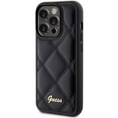 Guess GUESS etui za IPHONE 15 Pro GUHCP15LPSQSQSK (Quilted Metal Logo) črn