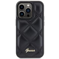 Guess GUESS etui za IPHONE 15 Pro GUHCP15LPSQSQSK (Quilted Metal Logo) črn