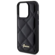 Guess GUESS etui za IPHONE 15 Pro GUHCP15LPSQSQSK (Quilted Metal Logo) črn