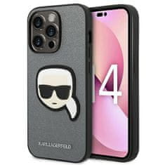 Karl Lagerfeld KARL LAGERFELD etui za IPHONE 14 Pro Max KLHCP14XSAPKHG (Saffiano With Karl Head Patch) srebrn