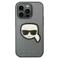 Karl Lagerfeld KARL LAGERFELD etui za IPHONE 14 Pro Max KLHCP14XSAPKHG (Saffiano With Karl Head Patch) srebrn