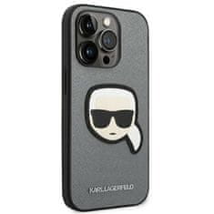 Karl Lagerfeld KARL LAGERFELD etui za IPHONE 14 Pro Max KLHCP14XSAPKHG (Saffiano With Karl Head Patch) srebrn