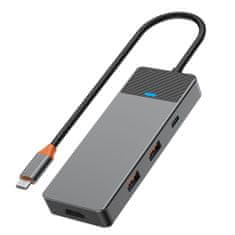 WiWU WiWU - HUB A721HD USB3.1x2+PD(100W)+USB-C(3.1)+SD/TF(3.0)+HDMI (4K60HZ)