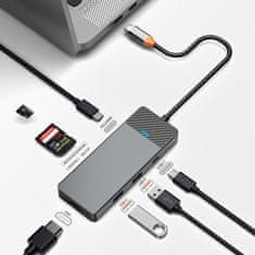 WiWU WiWU - HUB A721HD USB3.1x2+PD(100W)+USB-C(3.1)+SD/TF(3.0)+HDMI (4K60HZ)