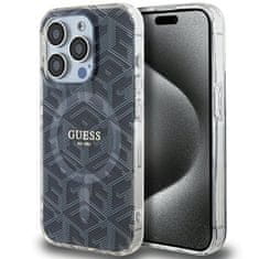 Guess GUESS etui za IPHONE 15 Pro Max združljiv z MagSafe GUHMP15XHGCUSTGK (IML GCUBE) črn