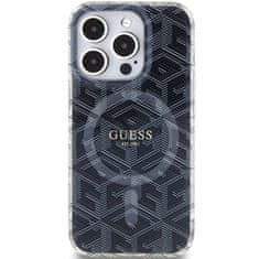 Guess GUESS etui za IPHONE 15 Pro Max združljiv z MagSafe GUHMP15XHGCUSTGK (IML GCUBE) črn