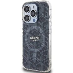 Guess GUESS etui za IPHONE 15 Pro Max združljiv z MagSafe GUHMP15XHGCUSTGK (IML GCUBE) črn