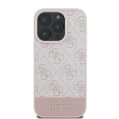 Guess GUESS etui za IPHONE 16 Pro GUHCP16LG4GLPI (4G PU Bottom Stripe) roza