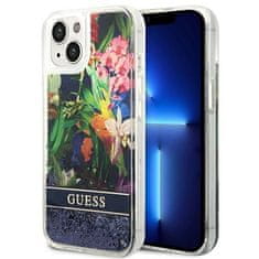 Guess GUESS etui za IPHONE 13 / 14 / 15 GUHCP14SLFLSB (Flower Liquid Glitter) blue