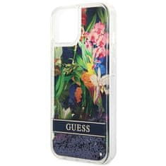 Guess GUESS etui za IPHONE 13 / 14 / 15 GUHCP14SLFLSB (Flower Liquid Glitter) blue