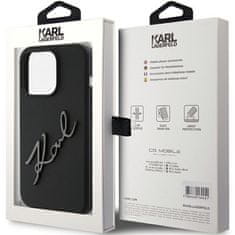 Karl Lagerfeld KARL LAGERFELD etui za IPHONE 15 Pro Max KLHCP15XSKSBMCK (Silikonski Karl Script Logo) črn