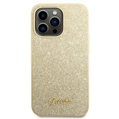 Guess GUESS etui za IPHONE 14 Pro Max GUHCP14XHGGSHD (Glitter Flakes Script Metal Logo) zlato