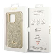 Guess GUESS etui za IPHONE 14 Pro Max GUHCP14XHGGSHD (Glitter Flakes Script Metal Logo) zlato