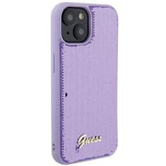 Guess GUESS etui za IPHONE 13 / 14 / 15 GUHCP15SPSFDGSU (Sequin Script Metal) vijolična