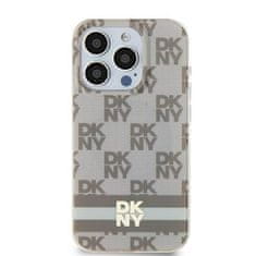 DKNY DKNY etui za IPHONE 14, združljiv z MagSafe DKHMP14SHCPTSE (DKNY HC MagSafe PC TPU Checkered Pattern W/Printed Stripes) beige