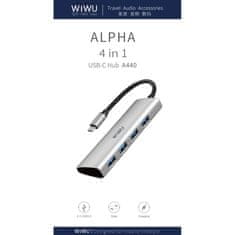 WiWU WiWU - HUB Alpha A440 Pro USB C na 4x USB3.0