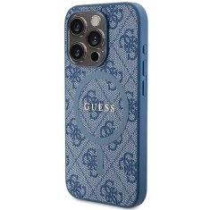 Guess GUESS etui za IPHONE 14 Pro Max združljiv z MagSafe GUHMP14XG4GFRB (4G Ring classic logo) modri