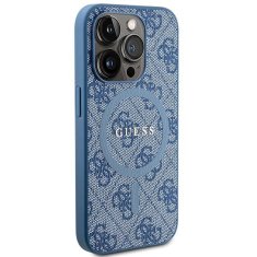 Guess GUESS etui za IPHONE 14 Pro Max združljiv z MagSafe GUHMP14XG4GFRB (4G Ring classic logo) modri