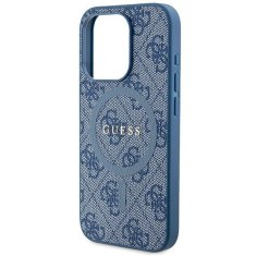 Guess GUESS etui za IPHONE 14 Pro Max združljiv z MagSafe GUHMP14XG4GFRB (4G Ring classic logo) modri