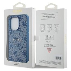 Guess GUESS etui za IPHONE 14 Pro Max združljiv z MagSafe GUHMP14XG4GFRB (4G Ring classic logo) modri