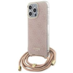 Guess GUESS etui za IPHONE 15 Pro Max GUHCP15XHC4SEP (Crossbody Cord 4G Print) roza