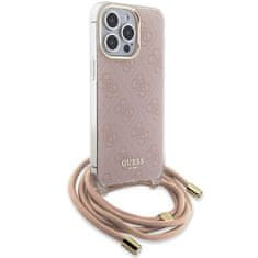 Guess GUESS etui za IPHONE 15 Pro Max GUHCP15XHC4SEP (Crossbody Cord 4G Print) roza