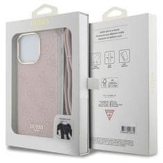 Guess GUESS etui za IPHONE 15 Pro Max GUHCP15XHC4SEP (Crossbody Cord 4G Print) roza