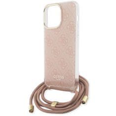 Guess GUESS etui za IPHONE 15 Pro Max GUHCP15XHC4SEP (Crossbody Cord 4G Print) roza