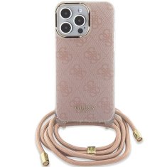 Guess GUESS etui za IPHONE 15 Pro Max GUHCP15XHC4SEP (Crossbody Cord 4G Print) roza