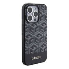 Guess GUESS etui za IPHONE 15 Pro združljiv z MagSafe GUHMP15LHGCFSEK (CUBE Stripes) črn