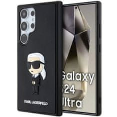 Karl Lagerfeld KARL LAGERFELD etui za SAMSUNG S24 Ultra KLHCS24L3DRKINK (3D RUBBER IKONIK NFT) črn