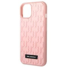 Karl Lagerfeld KARL LAGERFELD etui za IPHONE 14 Plus KLHCP14MRUPKLPP (3D Rubber Case Monogram Pattern Metal Plate) roza