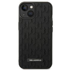 Karl Lagerfeld KARL LAGERFELD etui za IPHONE 14 Plus KLHCP14MRUPKLPK (3D Rubber Case Monogram Pattern Metal Plate) black