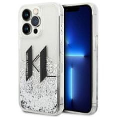 Karl Lagerfeld KARL LAGERFELD etui za IPHONE 14 Pro KLHCP14LLBKLCS (Liguid Glitter Big KL Logo) srebrn