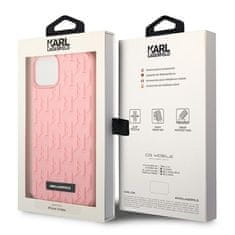 Karl Lagerfeld KARL LAGERFELD etui za IPHONE 14 Plus KLHCP14MRUPKLPP (3D Rubber Case Monogram Pattern Metal Plate) roza