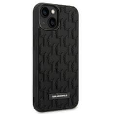 Karl Lagerfeld KARL LAGERFELD etui za IPHONE 14 Plus KLHCP14MRUPKLPK (3D Rubber Case Monogram Pattern Metal Plate) black