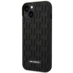 Karl Lagerfeld KARL LAGERFELD etui za IPHONE 14 Plus KLHCP14MRUPKLPK (3D Rubber Case Monogram Pattern Metal Plate) black