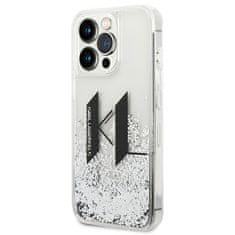 Karl Lagerfeld KARL LAGERFELD etui za IPHONE 14 Pro KLHCP14LLBKLCS (Liguid Glitter Big KL Logo) srebrn