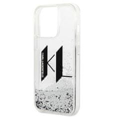 Karl Lagerfeld KARL LAGERFELD etui za IPHONE 14 Pro KLHCP14LLBKLCS (Liguid Glitter Big KL Logo) srebrn