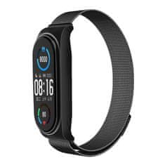 OEM Kovinski trak za XIAOMI Mi Band 7 black (01)