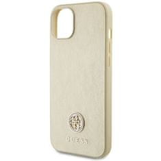 Guess GUESS etui za IPHONE 13 / 14 / 15 GUHCP15SPS4DGPD (Usnje 4G Kovinski logotip Strass) zlato