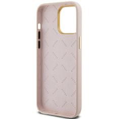 Guess GUESS etui za IPHONE 15 Pro GUHCP15LSMBSLP (silikonski napis, kovinski logotip in okvir) roza