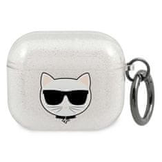 Karl Lagerfeld KARL LAGERFELD etui za APPLE Airpods 3 KLA3UCHGS srebrn + bleščice