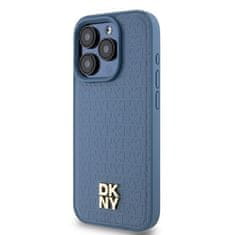 DKNY DKNY etui za IPHONE 15 Pro združljiv z MagSafe DKHMP15LPSHRPSB (DKNY HC MagSafe Pu Repeat Pattern W/Stack Logo) modri