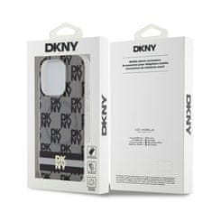 DKNY DKNY etui za IPHONE 15 Pro Max, združljiv s sistemom MagSafe DKHMP15XHCPTSK (DKNY HC MagSafe PC TPU Checkered Pattern W/Printed Stripes) črn