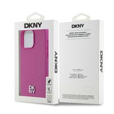 DKNY DKNY etui za IPHONE 15 Pro Max, združljiv z MagSafe DKHMP15XPSHRPSP (DKNY HC MagSafe Pu Repeat Pattern W/Stack Logo) roza