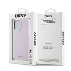 DKNY DKNY etui za IPHONE 14 Pro Max, združljiv z MagSafe DKHMP14XSMCHLP (DKNY HC MagSafe Silicone W/Horizontal Metal Logo) roza